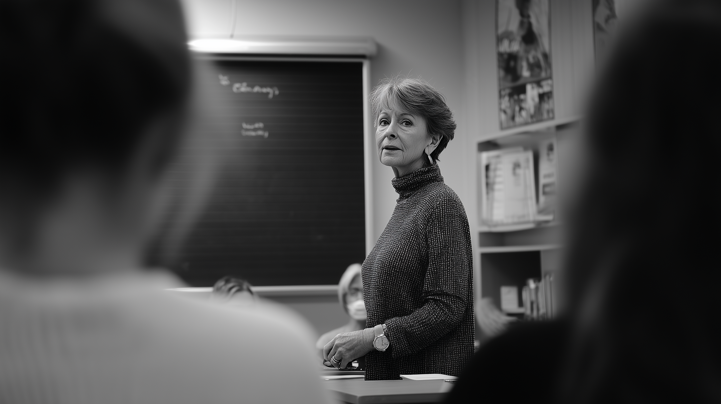 Dr. Stevens giving a presentation or during activism